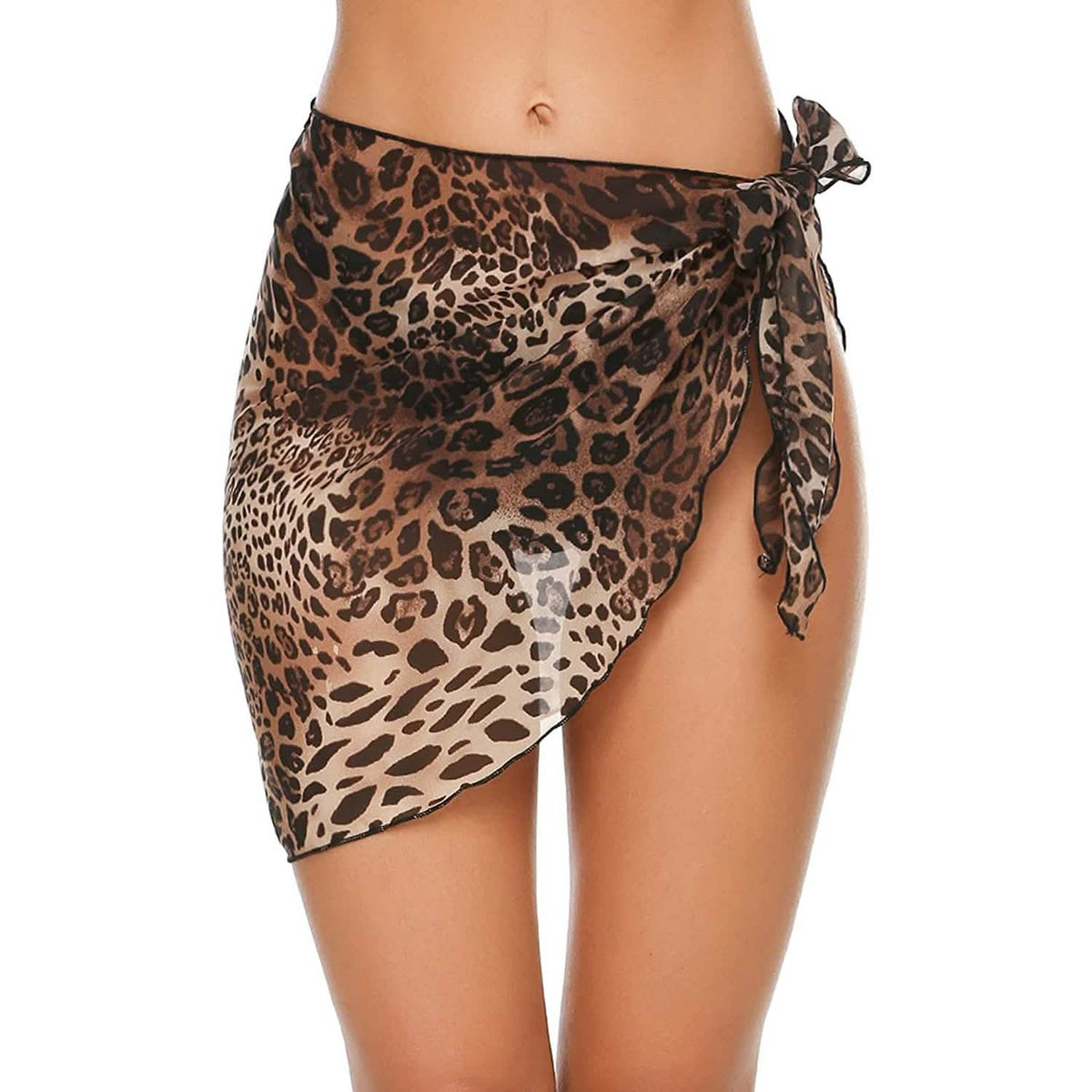 Women's Short Sarongs Beach Wrap Leopard Women's Swimwear - Tophatter Daily Deals
