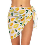 Women's Short Sarongs Beach Wrap Yellow Women's Swimwear - Tophatter Daily Deals
