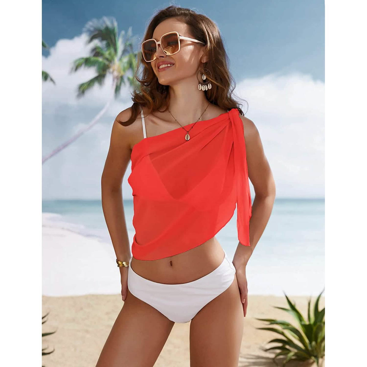 Women's Short Sarongs Beach Wrap Women's Swimwear - Tophatter Daily Deals