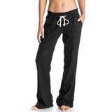 Women's Simple Comfortable Breathable Trousers Black Women's Bottoms - Tophatter Daily Deals