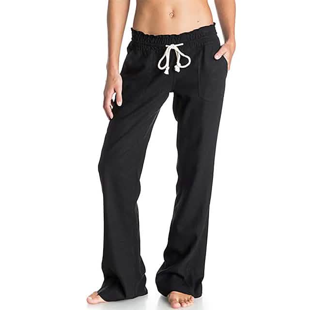 Women's Simple Comfortable Breathable Trousers Black Women's Bottoms - Tophatter Daily Deals