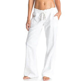 Women's Simple Comfortable Breathable Trousers White Women's Bottoms - Tophatter Daily Deals