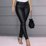 Women's Skinny Leather Pants Women's Bottoms - Tophatter Daily Deals