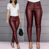 Women's Skinny Leather Pants Women's Bottoms - Tophatter Daily Deals