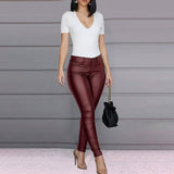 Women's Skinny Leather Pants Women's Bottoms - Tophatter Daily Deals