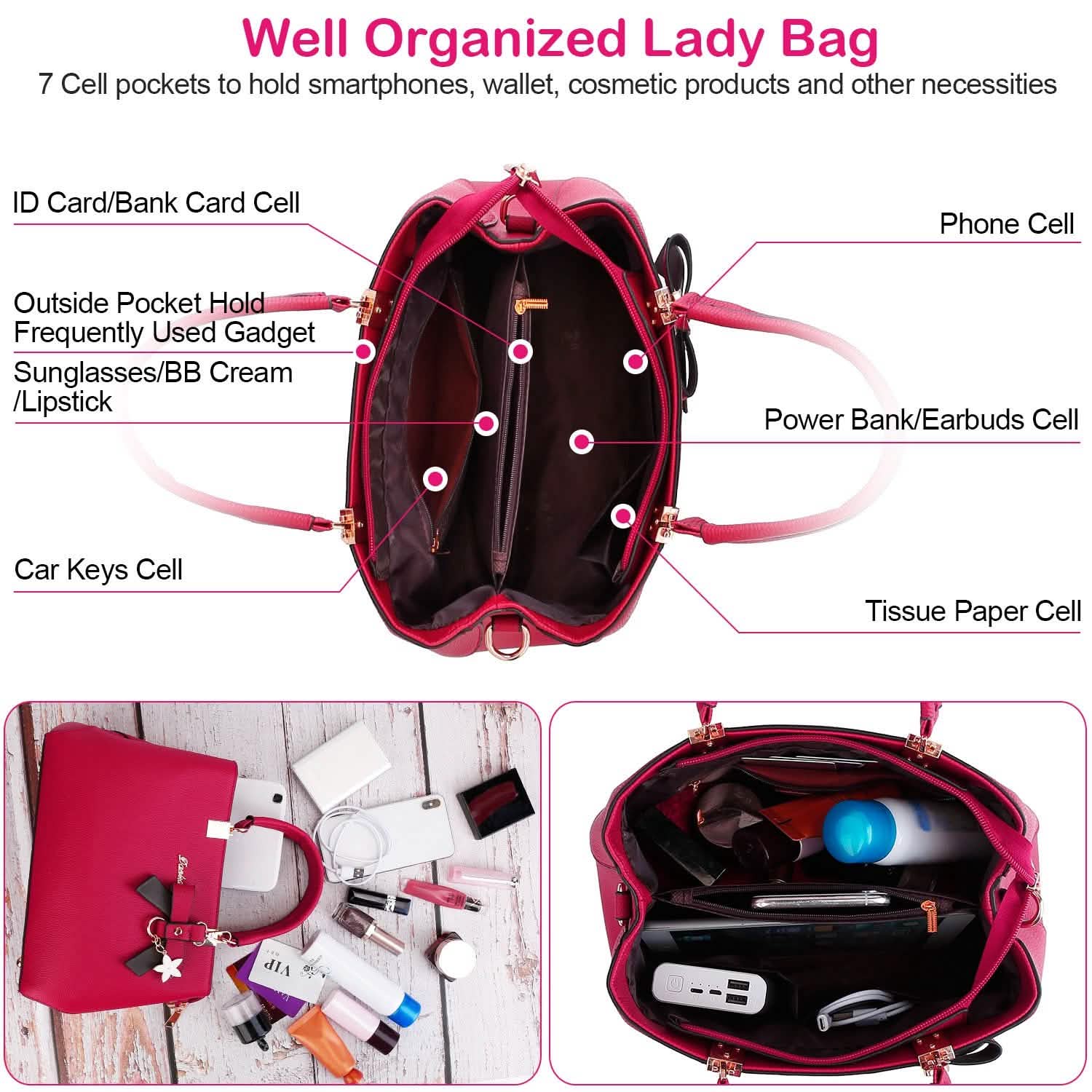 Women's Soft Leather Handbag Tote Shoulder Crossbody Bag Handbags & Wallets - Tophatter Daily Deals