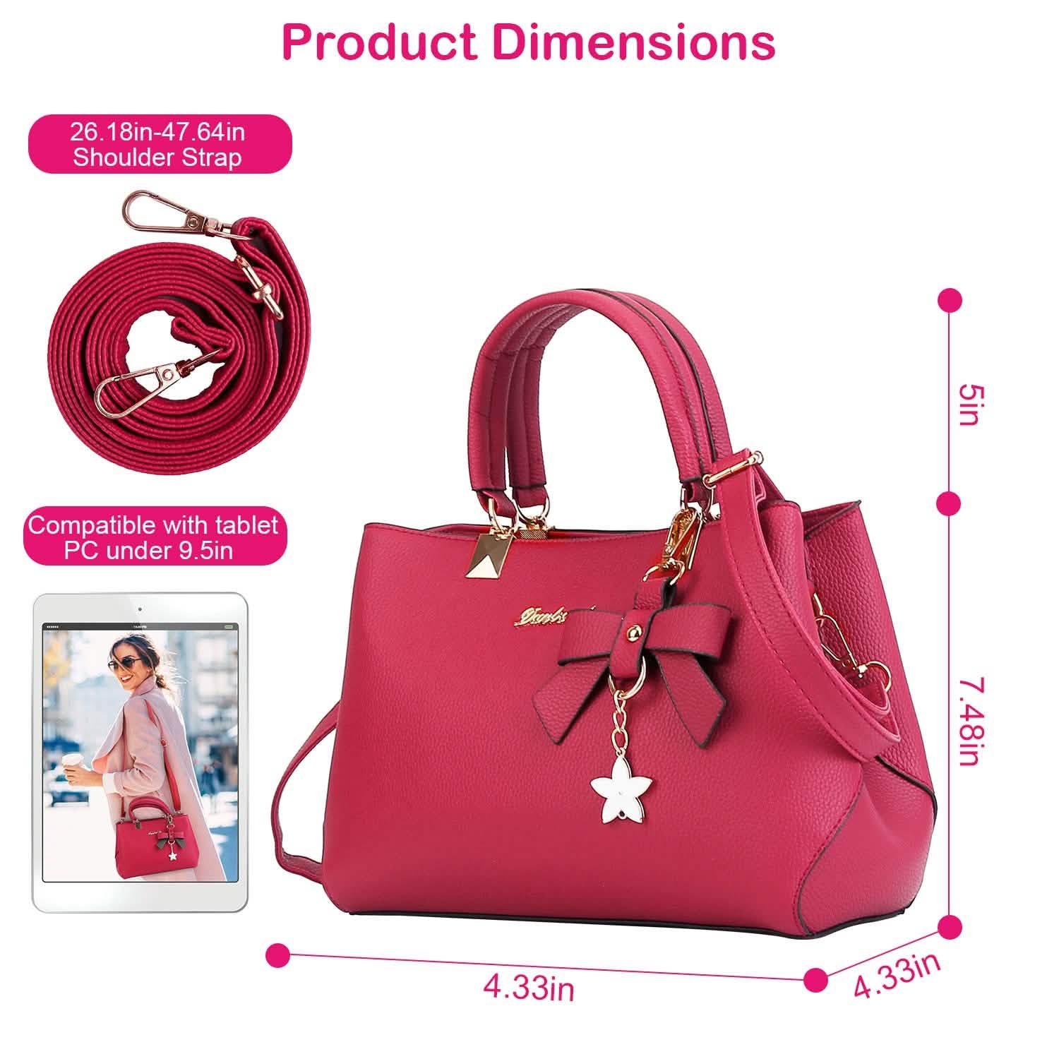 Women's Soft Leather Handbag Tote Shoulder Crossbody Bag Handbags & Wallets - Tophatter Daily Deals