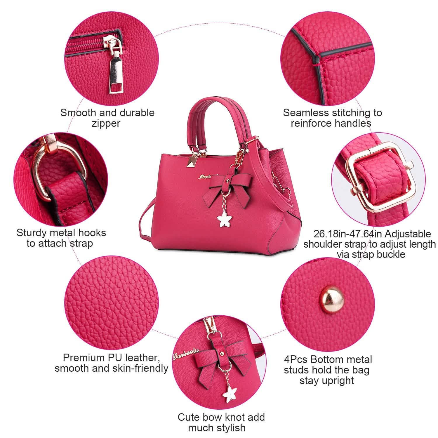 Women's Soft Leather Handbag Tote Shoulder Crossbody Bag Handbags & Wallets - Tophatter Daily Deals