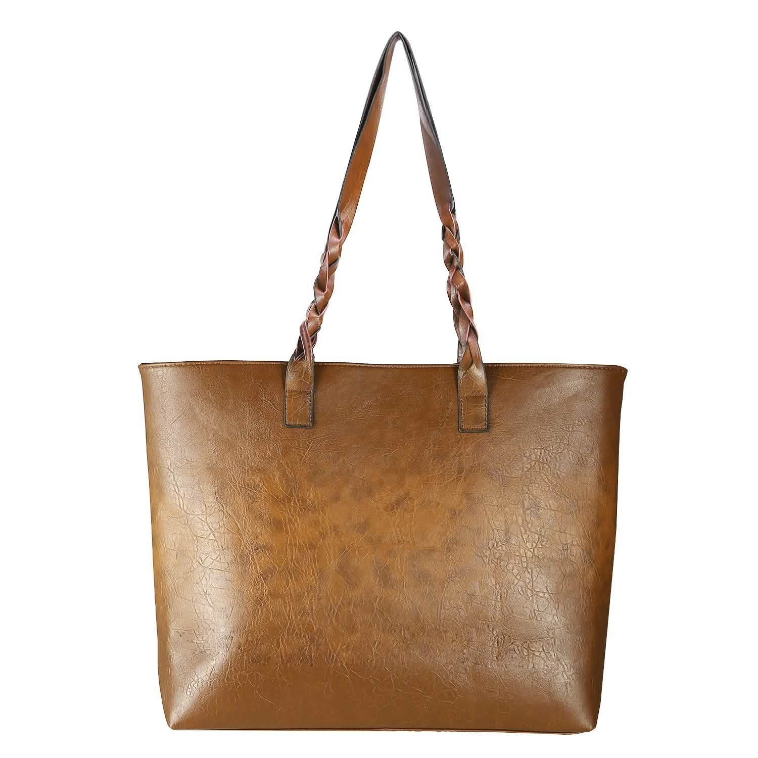 Women's Soft Leather Tote Bag Handbags & Wallets - Tophatter Daily Deals