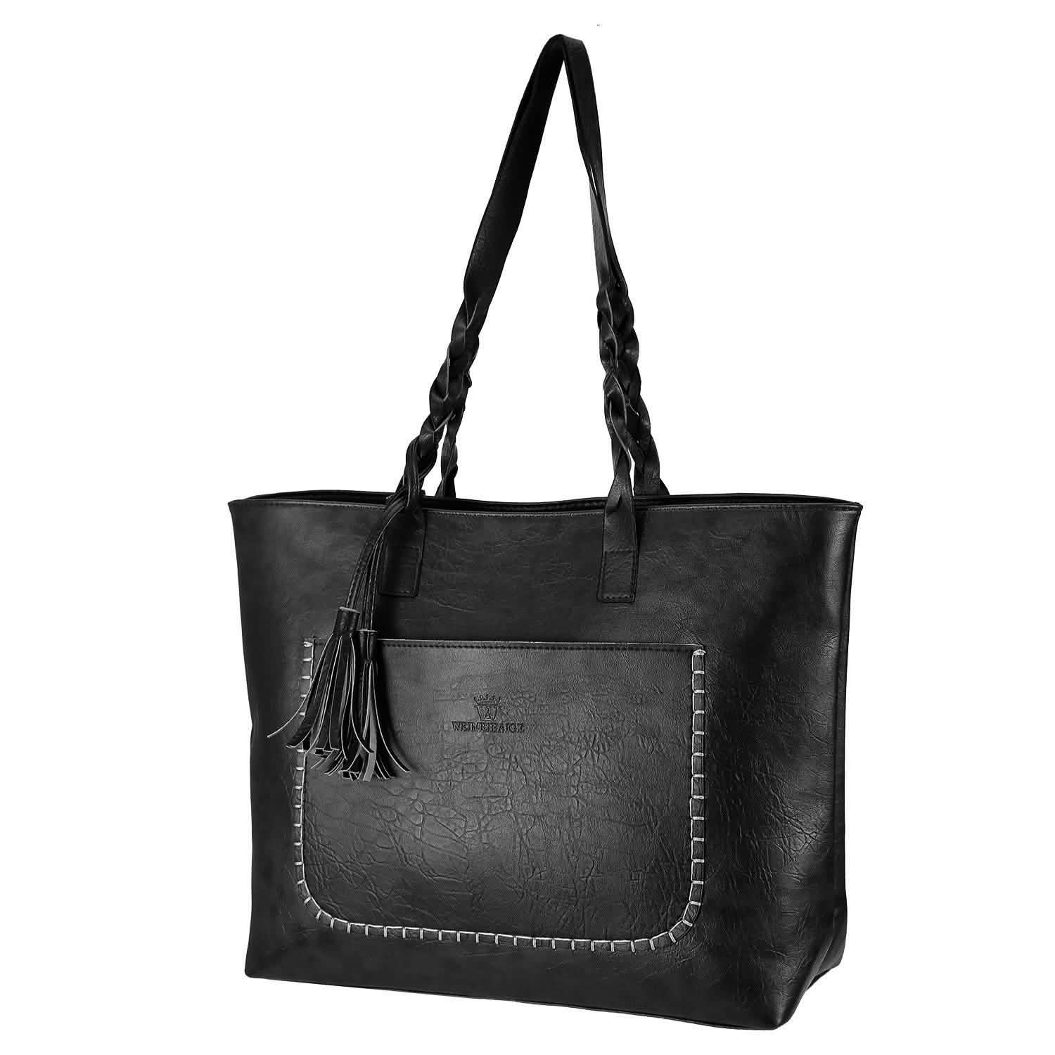 Women's Soft Leather Tote Bag Handbags & Wallets - Tophatter Daily Deals