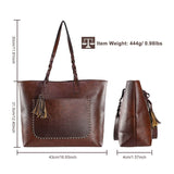 Women's Soft Leather Tote Bag Handbags & Wallets - Tophatter Daily Deals