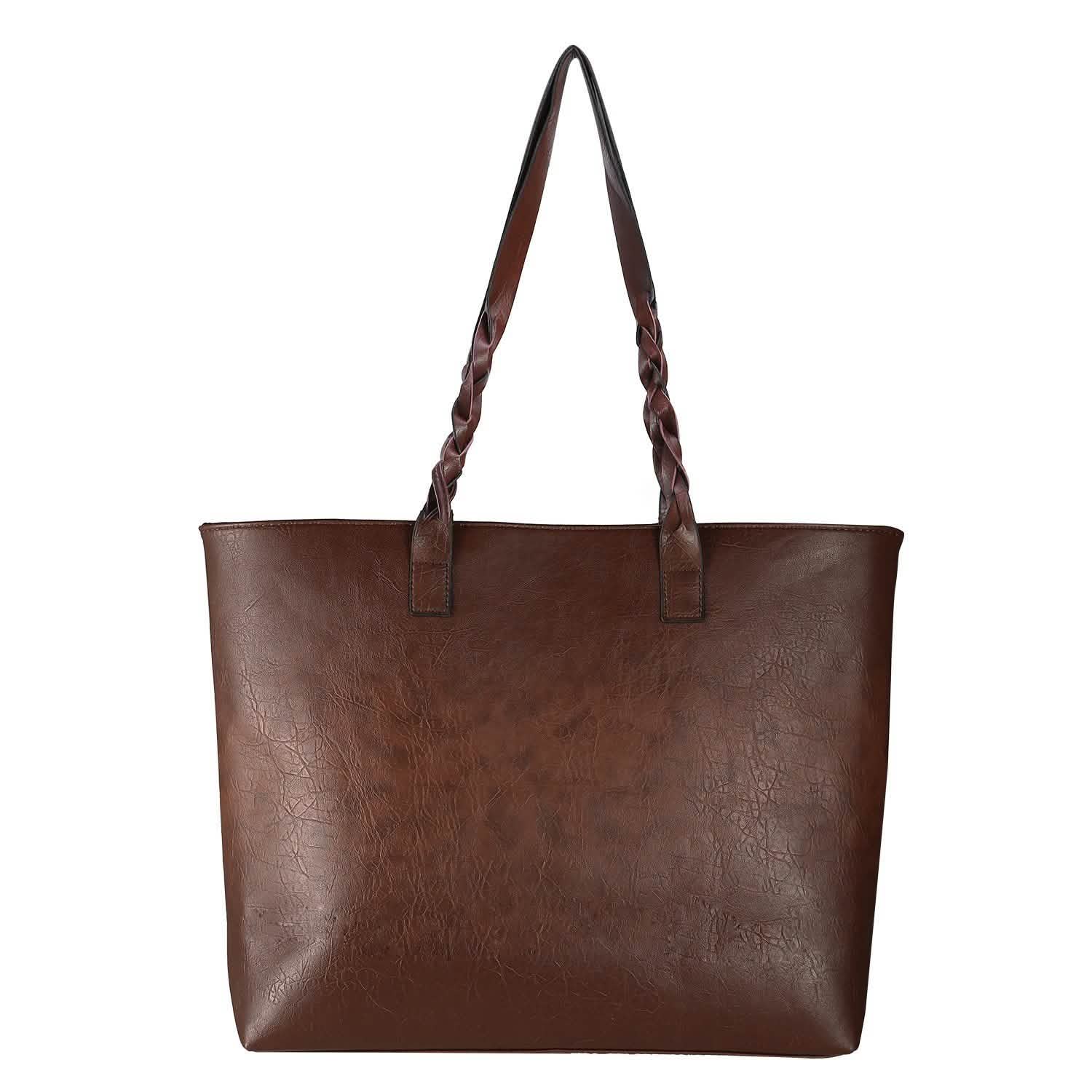 Women's Soft Leather Tote Bag Handbags & Wallets - Tophatter Daily Deals