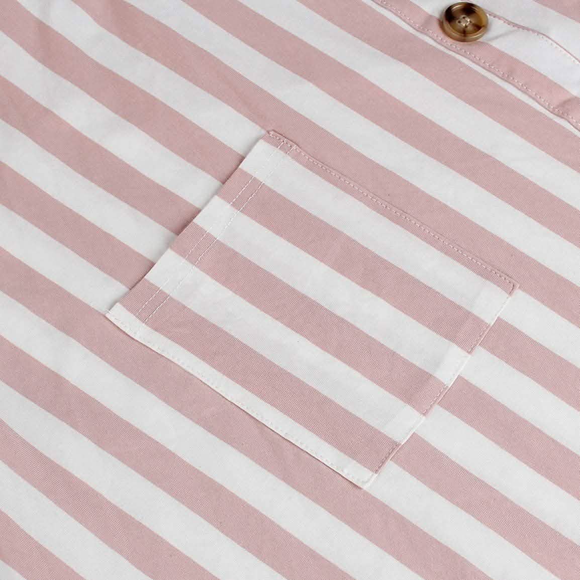 Womens Stripe Short Sleeve Wrap V Neck Button Front Tie Belted Dress Women's Dresses - Tophatter Daily Deals