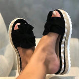 Women's Summer Casual Platform Sandals Black Women's Shoes - Tophatter Daily Deals
