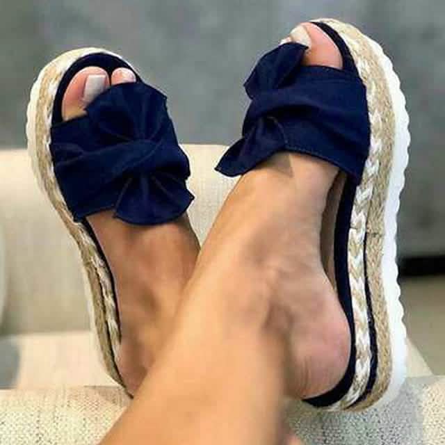 Women's Summer Casual Platform Sandals Blue Women's Shoes - Tophatter Daily Deals
