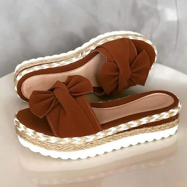 Women's Summer Casual Platform Sandals Brown Women's Shoes - Tophatter Daily Deals