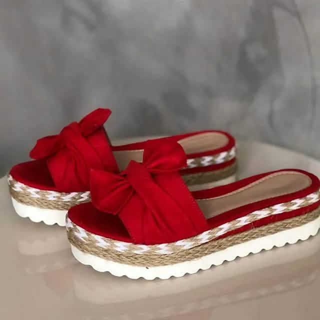 Women's Summer Casual Platform Sandals Red Women's Shoes - Tophatter Daily Deals