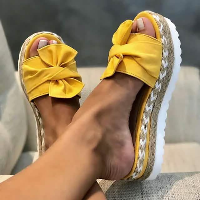 Women's Summer Casual Platform Sandals Yellow Women's Shoes - Tophatter Daily Deals