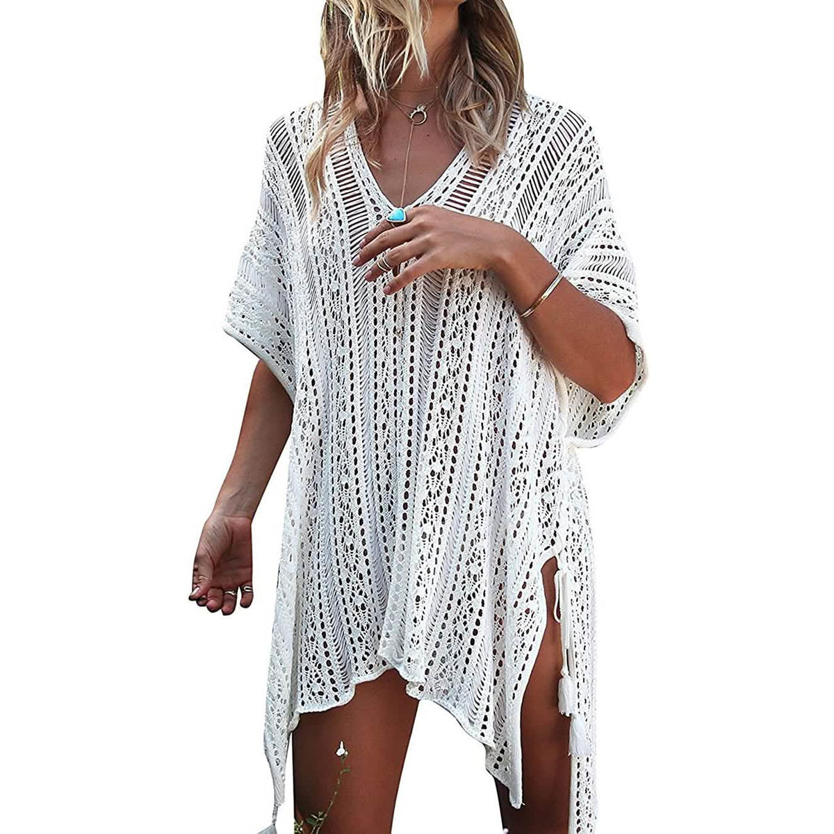 Women's Summer Swimsuit Bikini Beach Swimwear Cover up Ivory Women's Swimwear - Tophatter Daily Deals