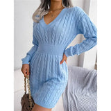 Women's Sweater Sheath Dress Blue Women's Dresses - Tophatter Daily Deals