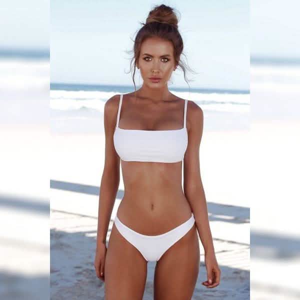 Women's Swimwear Bikini Set White Women's Swimwear - Tophatter Daily Deals