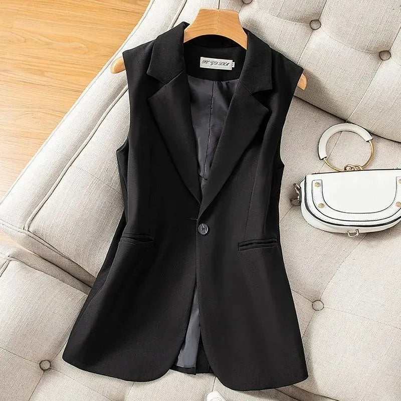 Women's Vest Jacket Sleeveless Blazer Coats & Jackets - Tophatter Daily Deals