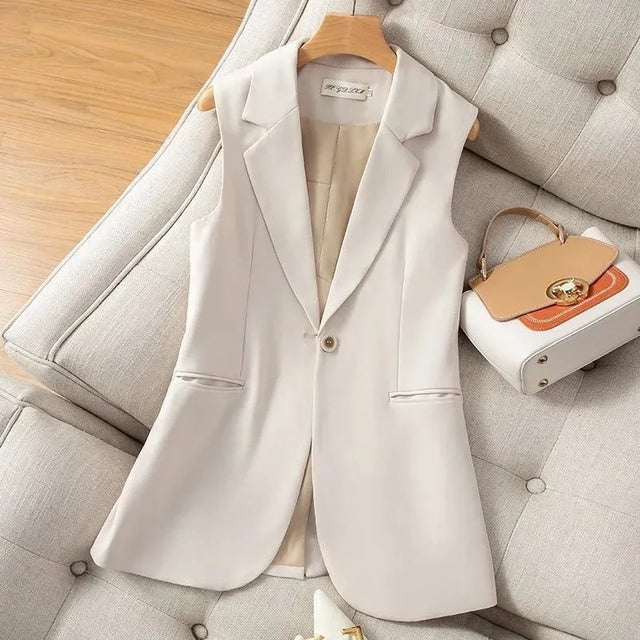 Women's Vest Jacket Sleeveless Blazer Coats & Jackets - Tophatter Daily Deals