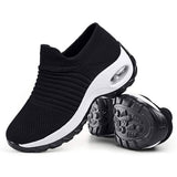 Women's Walking Shoes Sock Sneakers Black White Women's Shoes - Tophatter Daily Deals