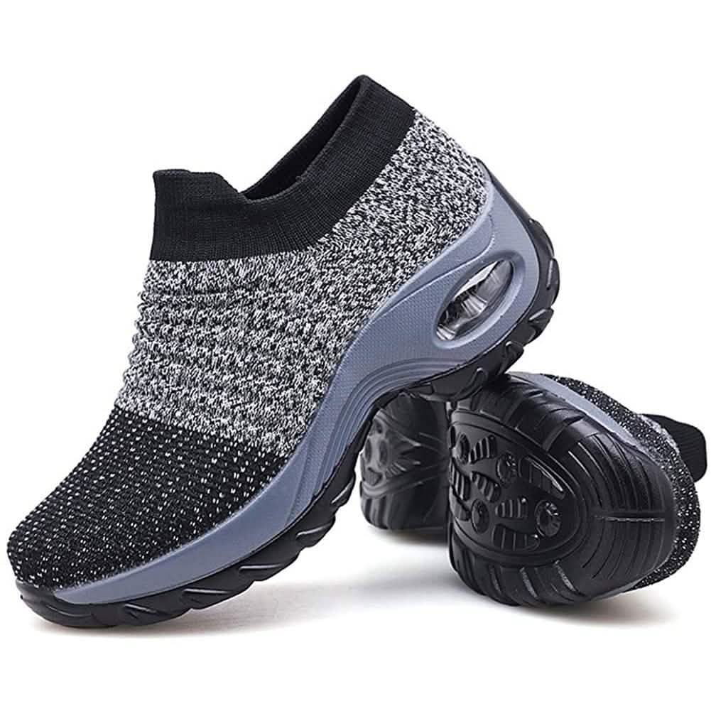 Women's Walking Shoes Sock Sneakers Gray Women's Shoes - Tophatter Daily Deals