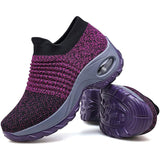 Women's Walking Shoes Sock Sneakers Purple Women's Shoes - Tophatter Daily Deals
