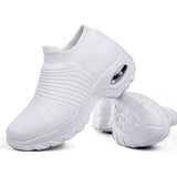 Women's Walking Shoes Sock Sneakers White Women's Shoes - Tophatter Daily Deals