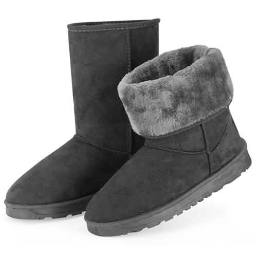Women's Waterproof Snow Boots Gray Women's Shoes - Tophatter Daily Deals