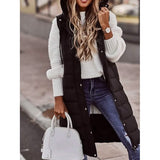 Women's Winter Jacket Vest Long Coat Regular Fit Black Women's Outerwear - Tophatter Daily Deals