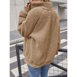 Womens Winter Sherpa Fleece Button Jacket Coat Women's Outerwear - Tophatter Daily Deals