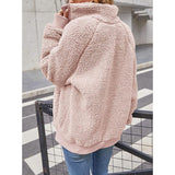 Womens Winter Sherpa Fleece Button Jacket Coat Women's Outerwear - Tophatter Daily Deals