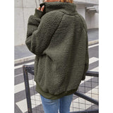 Womens Winter Sherpa Fleece Button Jacket Coat Women's Outerwear - Tophatter Daily Deals