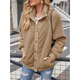 Womens Winter Sherpa Fleece Button Jacket Coat Women's Outerwear - Tophatter Daily Deals