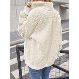 Womens Winter Sherpa Fleece Button Jacket Coat Women's Outerwear - Tophatter Daily Deals