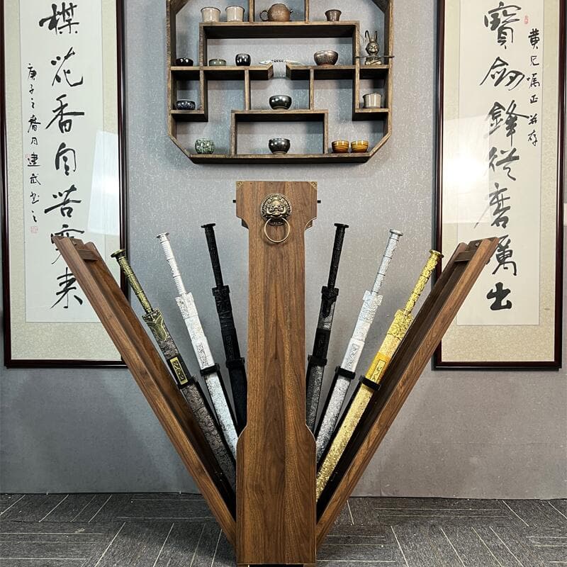 Wooden self-ejecting sword Box - Tophatter Daily Deals