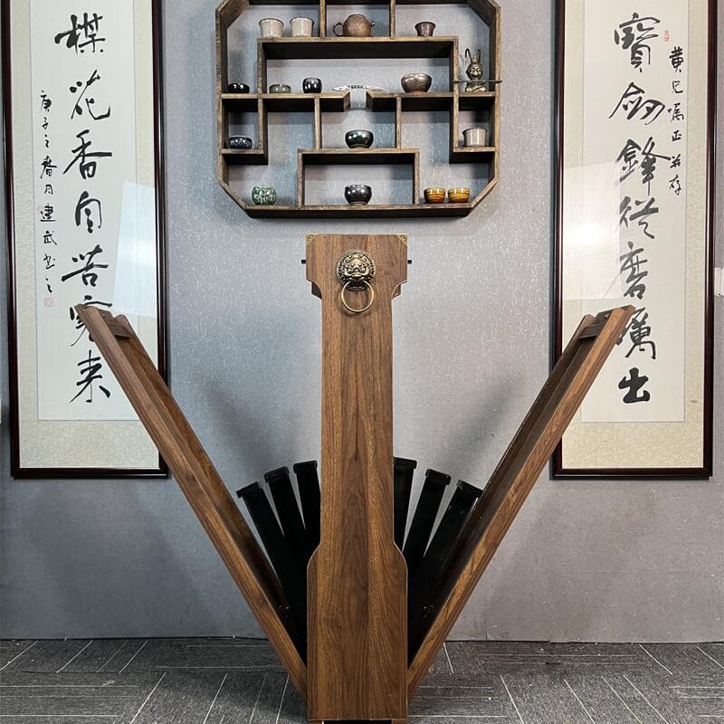 Wooden self-ejecting sword Box Walnut (Without Sword) - Tophatter Daily Deals