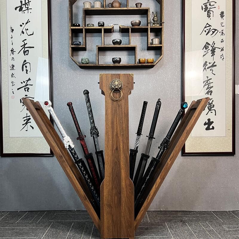 Wooden self-ejecting sword Box - Tophatter Daily Deals