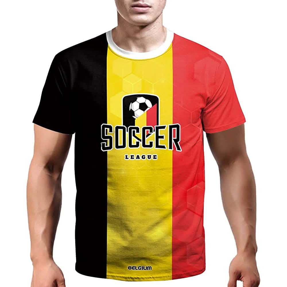 World Cup 2022 Soccer Jersey Women and Mens Football T-Shirts Belgium Men's Tops - Tophatter Daily Deals