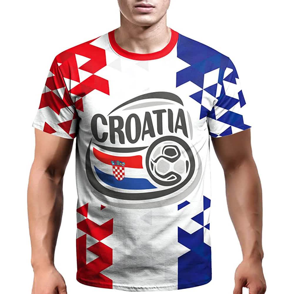 World Cup 2022 Soccer Jersey Women and Mens Football T-Shirts Croatia Men's Tops - Tophatter Daily Deals