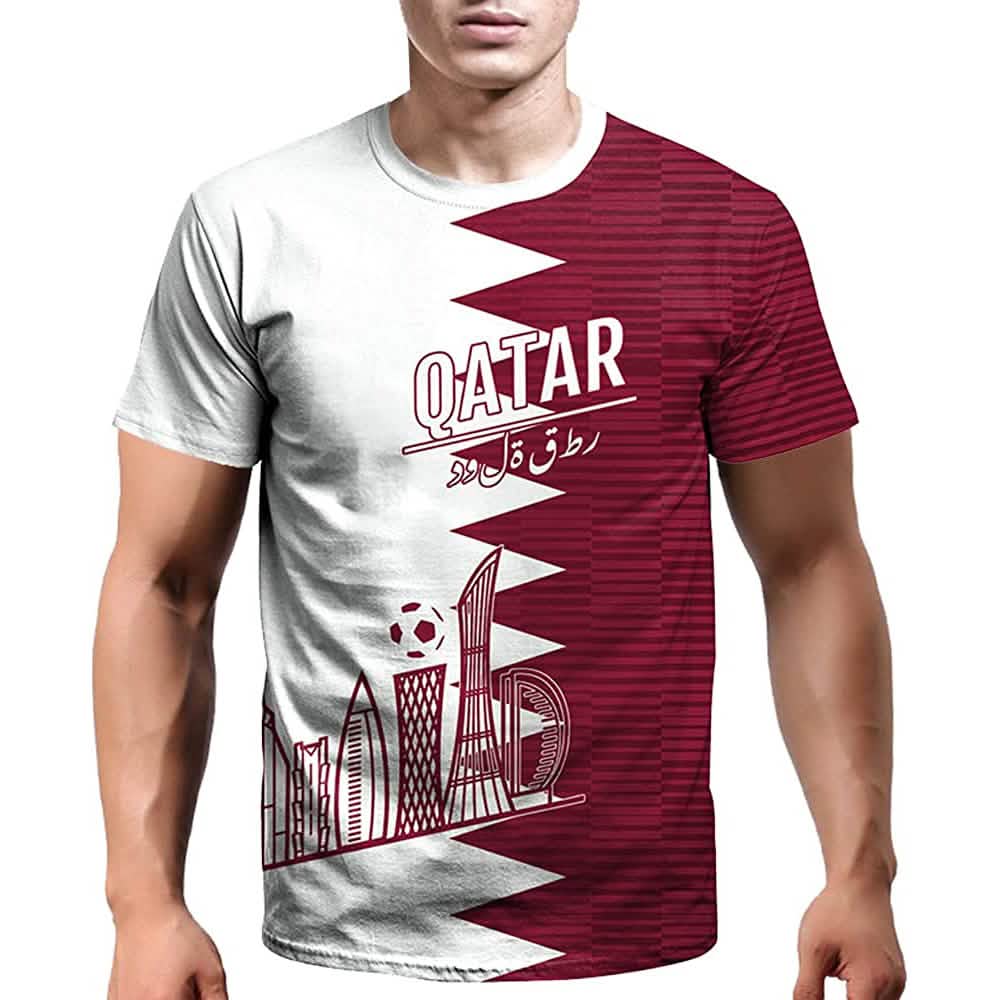 World Cup 2022 Soccer Jersey Women and Mens Football T-Shirts Qatar Men's Tops - Tophatter Daily Deals