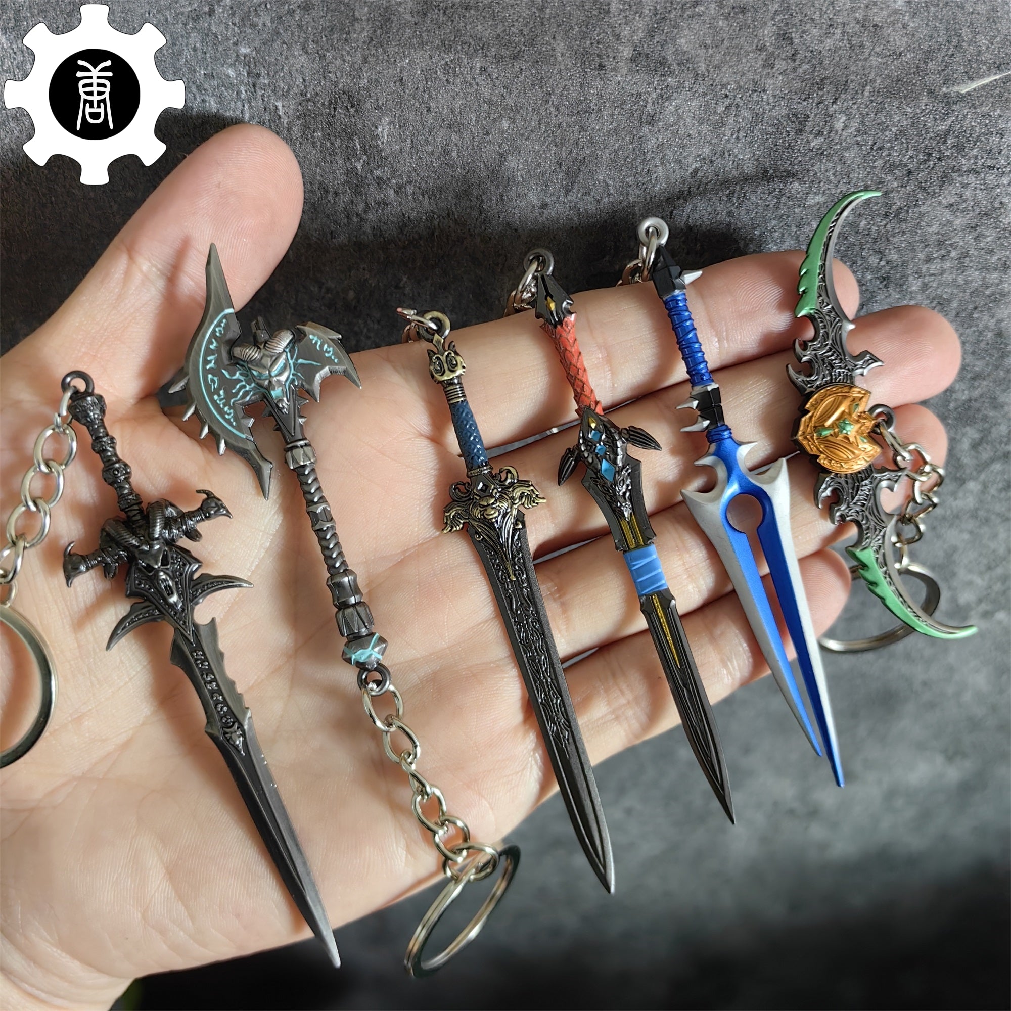 WOW Metal Mini Weapons Keychain Pendant 6 In 1 Pack - Tophatter Daily Deals