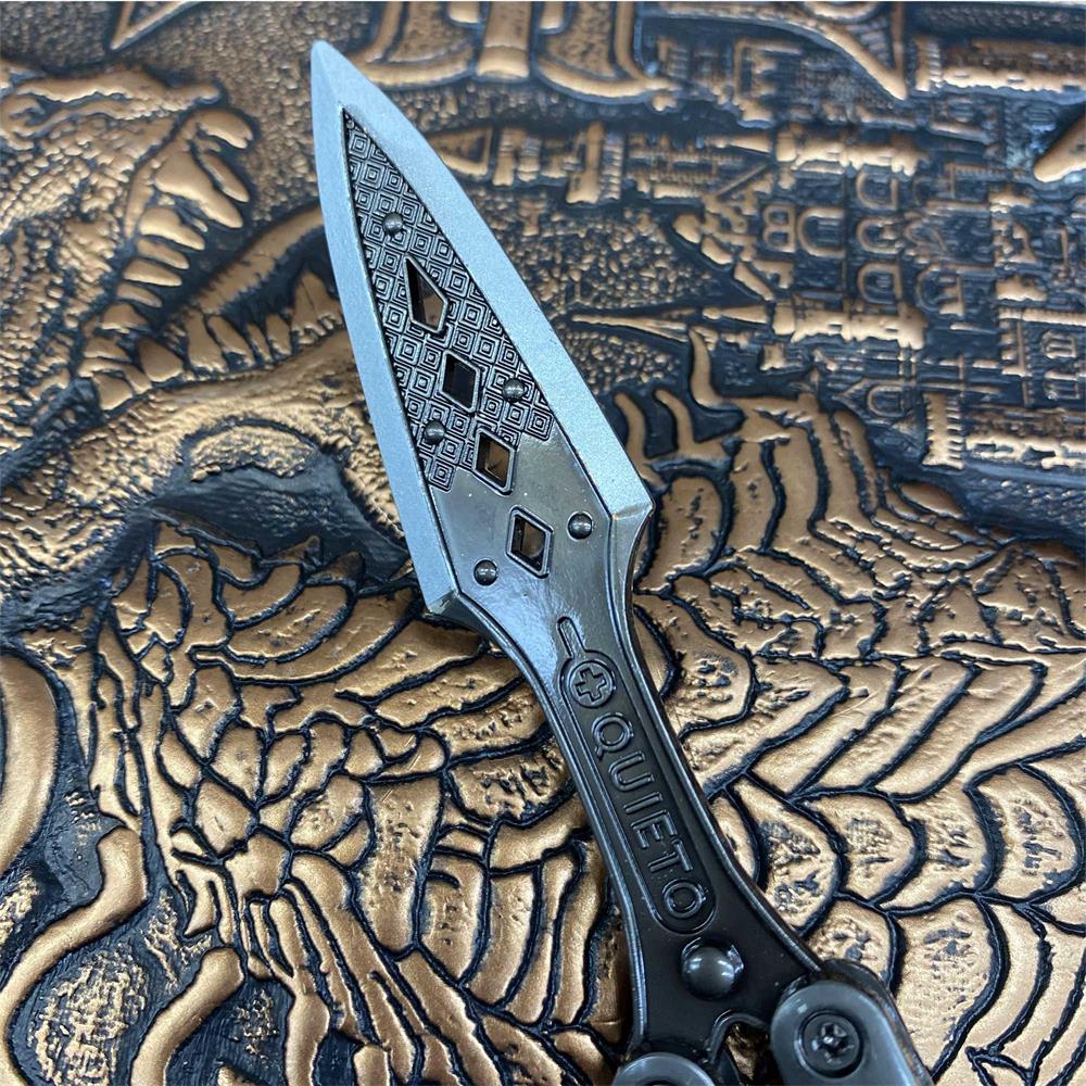 White Wraith Kunai Wraith Blunt Blade Balisong 2 in 1 Pack - Tophatter Daily Deals