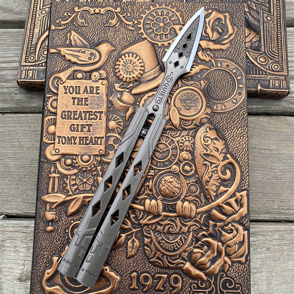 White Wraith Kunai Wraith Blunt Blade Balisong 2 in 1 Pack - Tophatter Daily Deals