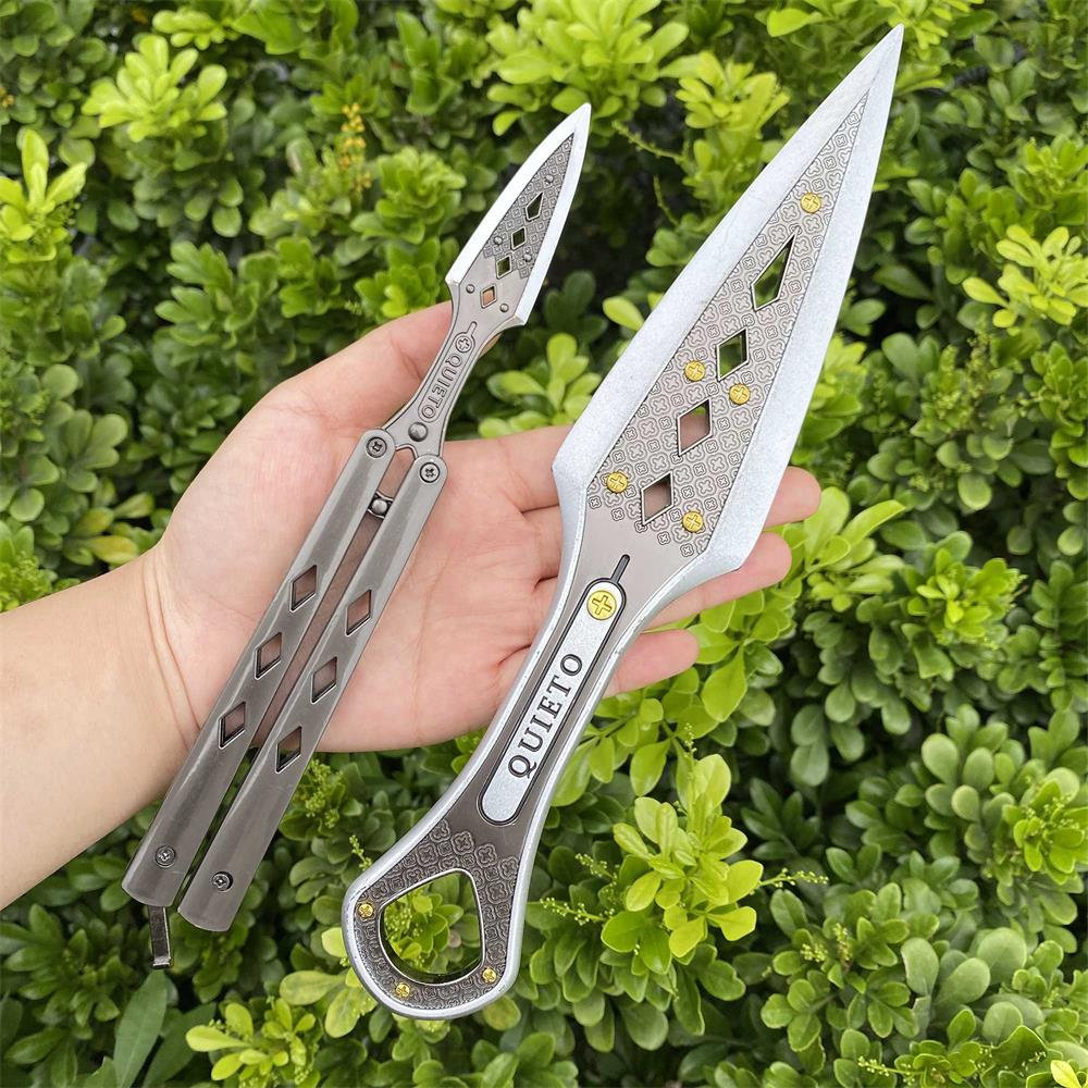 White Wraith Kunai Wraith Blunt Blade Balisong 2 in 1 Pack - Tophatter Daily Deals