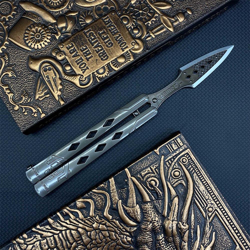 White Wraith Kunai Wraith Blunt Blade Balisong 2 in 1 Pack - Tophatter Daily Deals