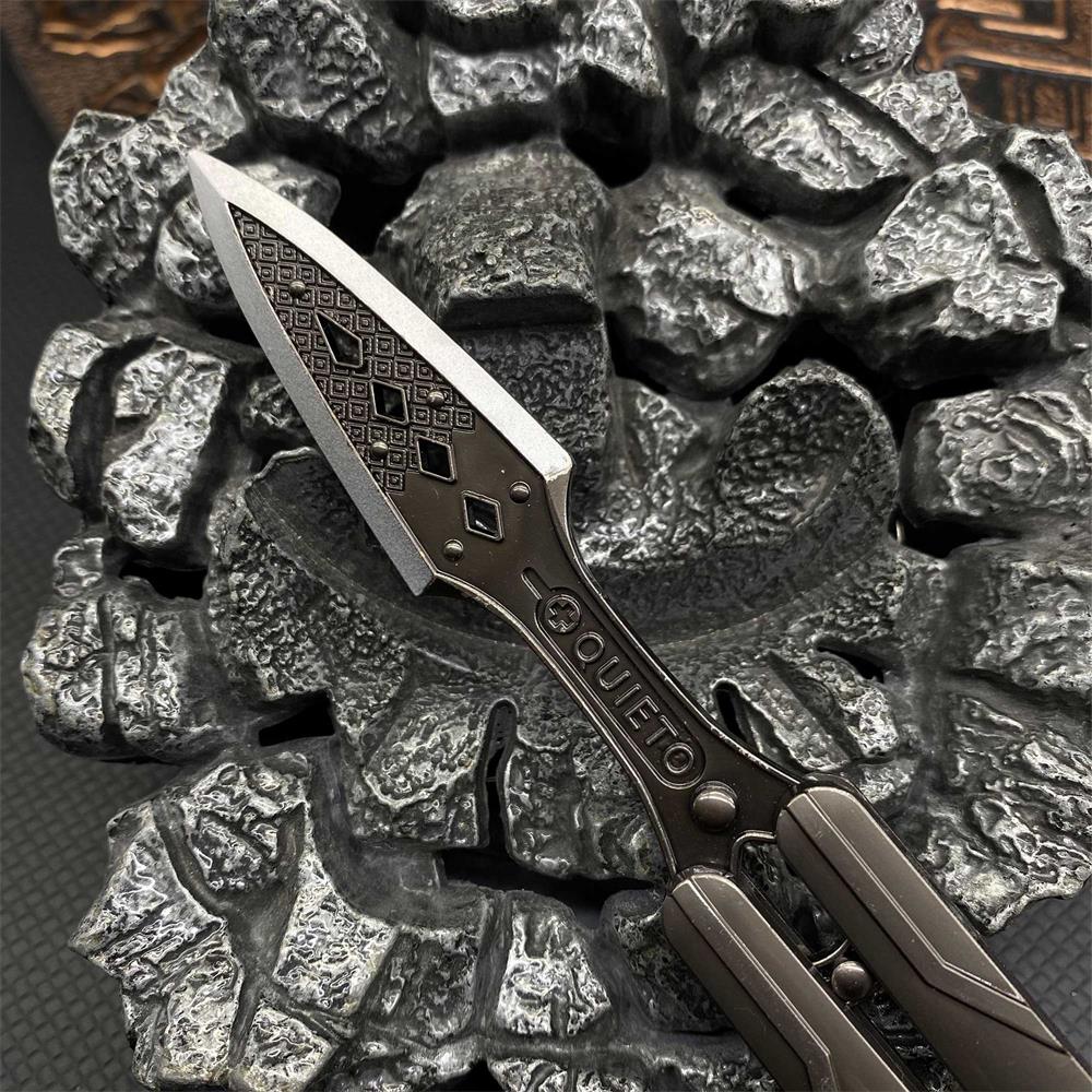 White Wraith Kunai Wraith Blunt Blade Balisong 2 in 1 Pack - Tophatter Daily Deals